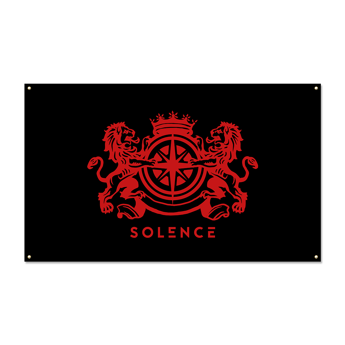 Solence Deafening Emblem Flag (Black)